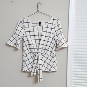 Design Lab Black and White Blouse